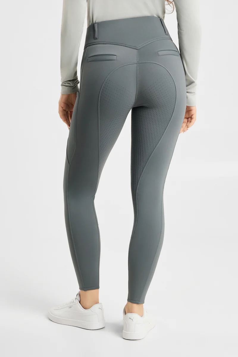 Mira pantalon d’équitation thermique femme full grip Balsam Green 32