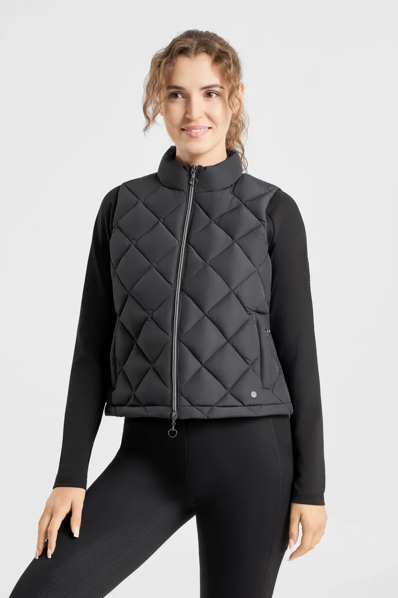 Lynden gilet matelassé court femme Black oyster 32