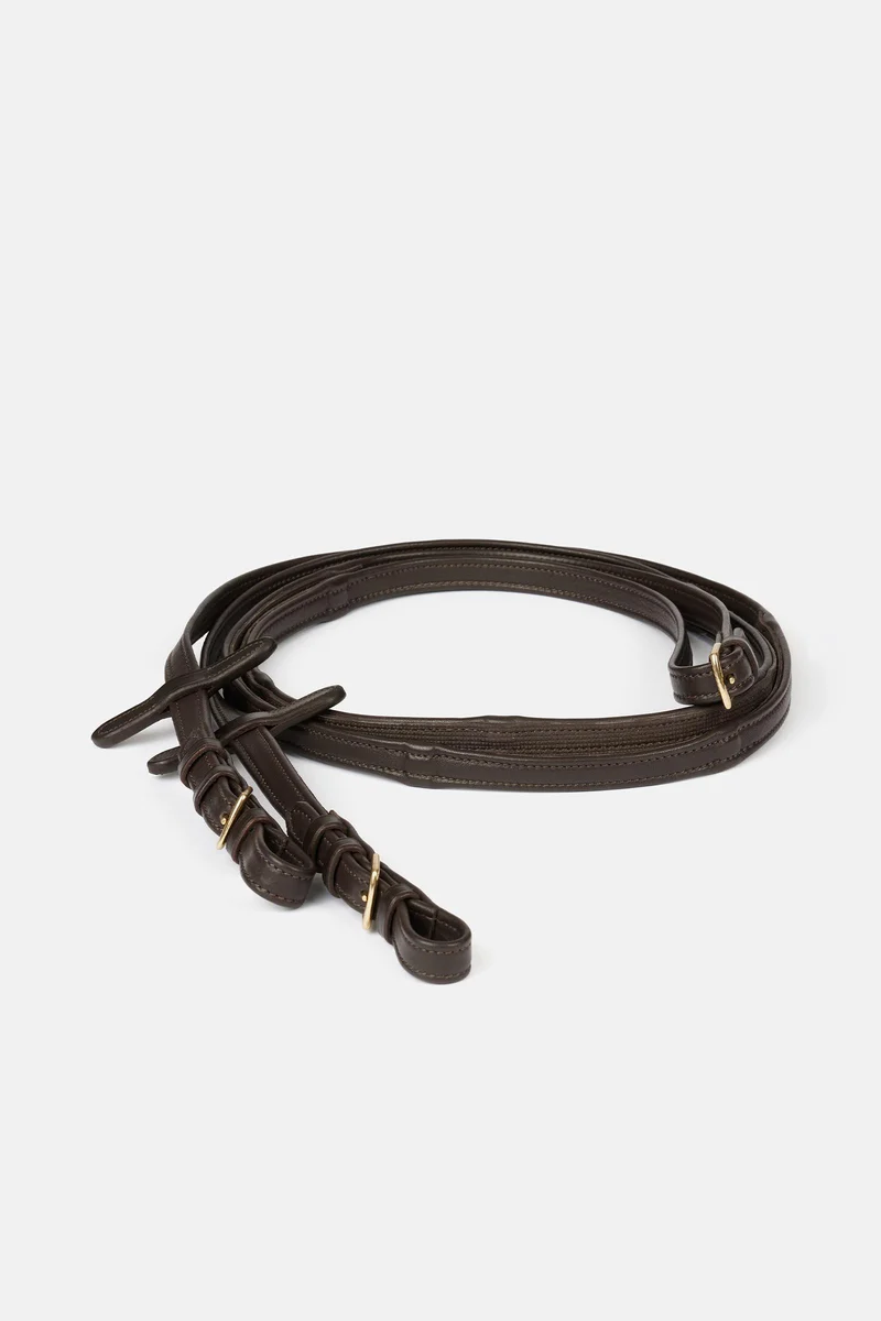 Durasoft Grip rênes Brown/Brass Taille unique