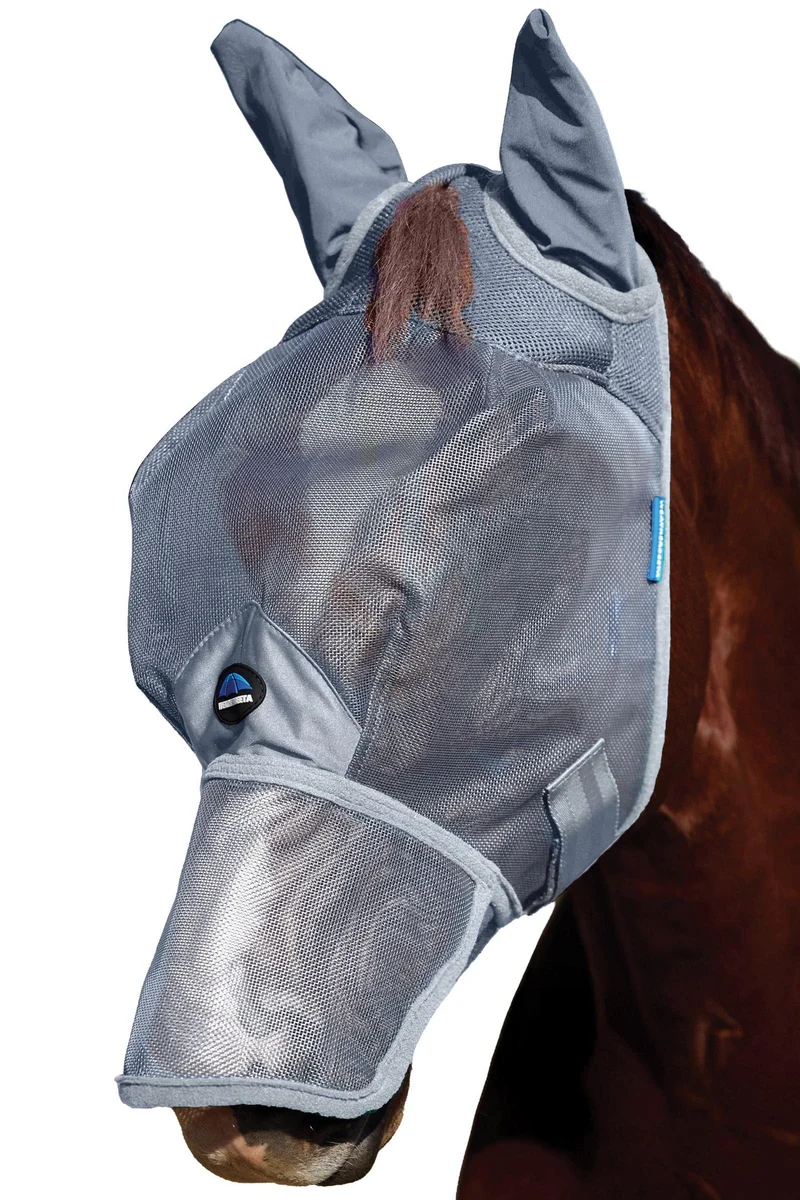 Comfitec Durable Mesh Masque anti-mouches avec oreilles et nez Grey M