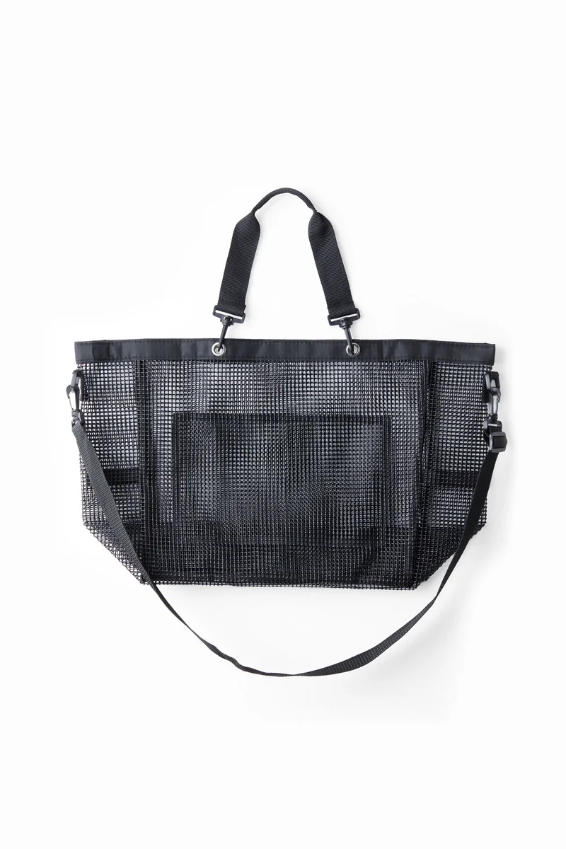 Sac à pansage mesh Shopper Noir Taille unique