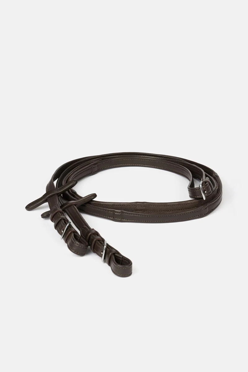 Durasoft Grip rênes Brown/Silver Taille unique