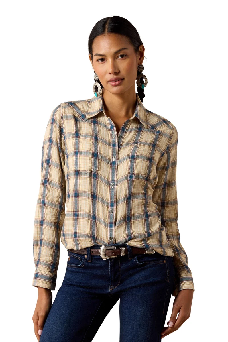 Billie Jean chemise à manches longues pour femme Horizon Plaid L