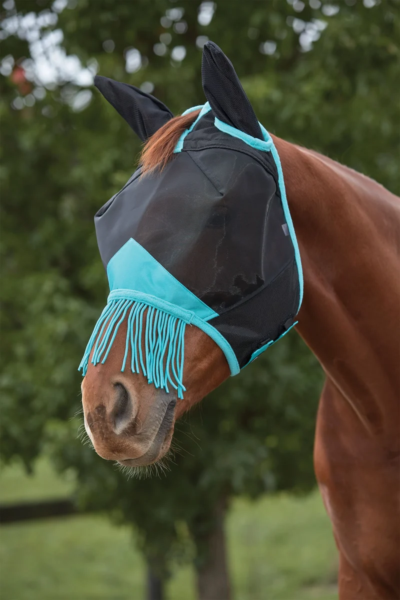 Comfitec Deluxe masque en maille fine avec oreilles et franges BL/VECT SHP