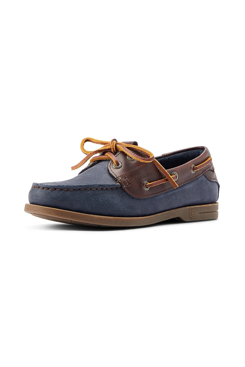 Antigua chaussures bateau pour femmes Dark blue/ Chocolate Brown 38,5