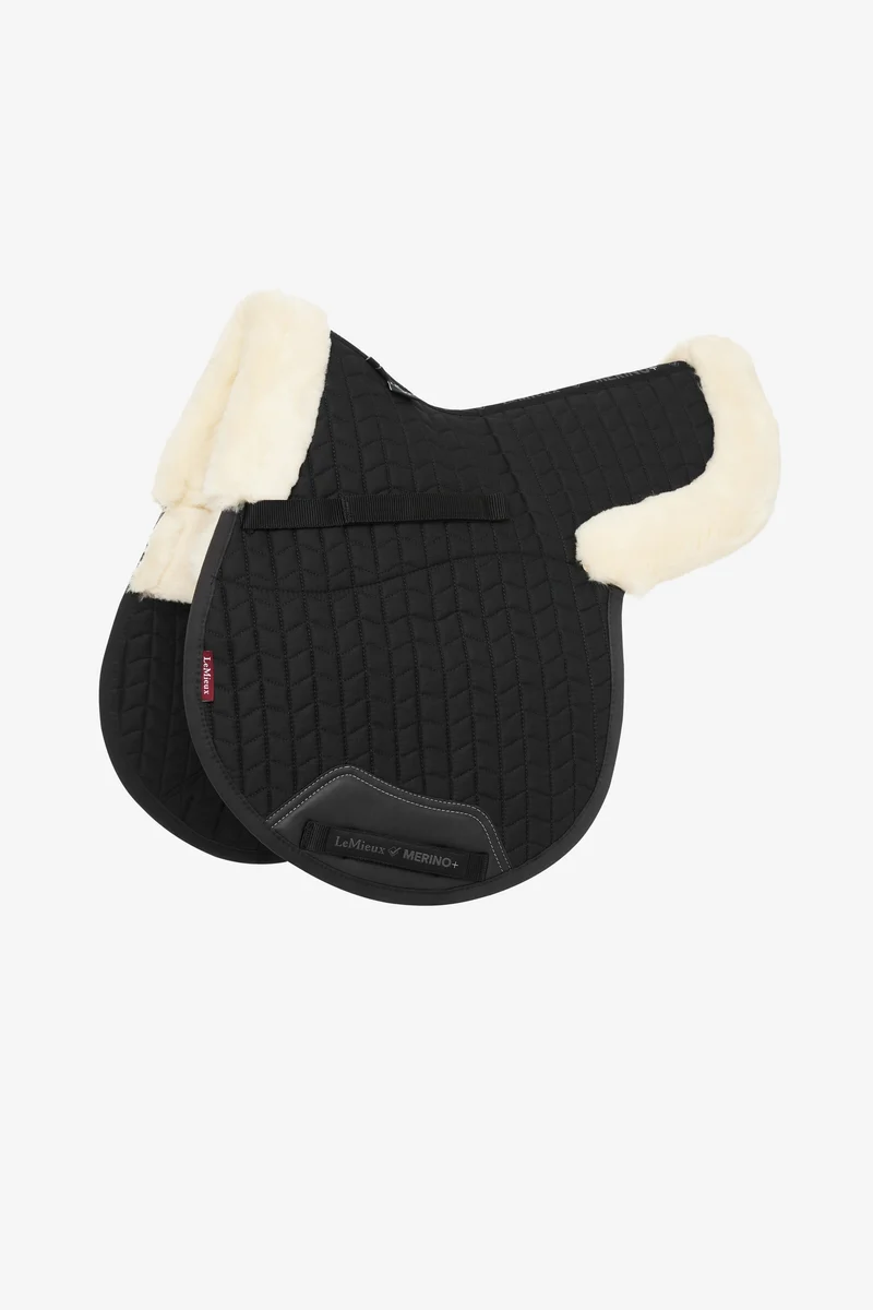 Merino+ Tapis de Selle Mixte Demi-Doublé Black/Natural M