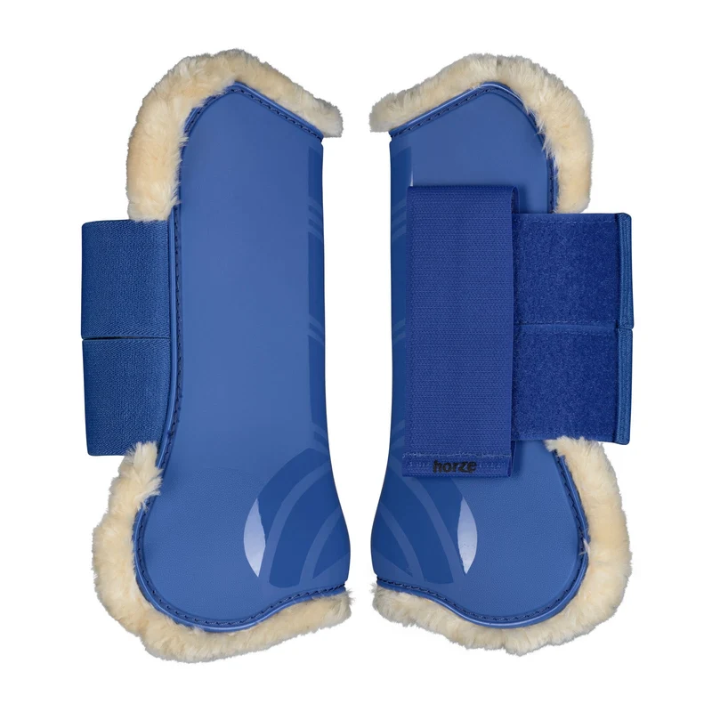 Guêtres de protection protège-tendons Windsor avec doublure fausse fourrure Bleu F