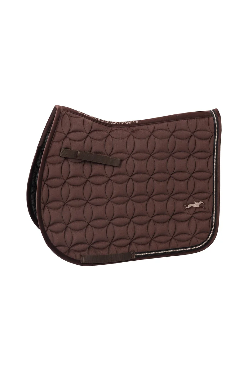 Schockemöhle SP Soft Velvet Obstacle Style Tapis de Selle Mocca F