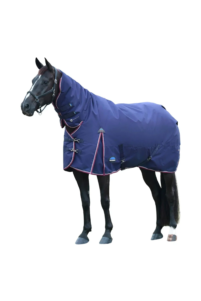 Comfitec Essential couverture d'extérieur avec encolure fixe, 220g Navy/Burgundy 165