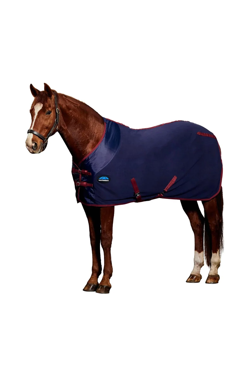 Couverture polaire séchante antistatique Weatherbeeta, col standard Navy/Burgundy 125