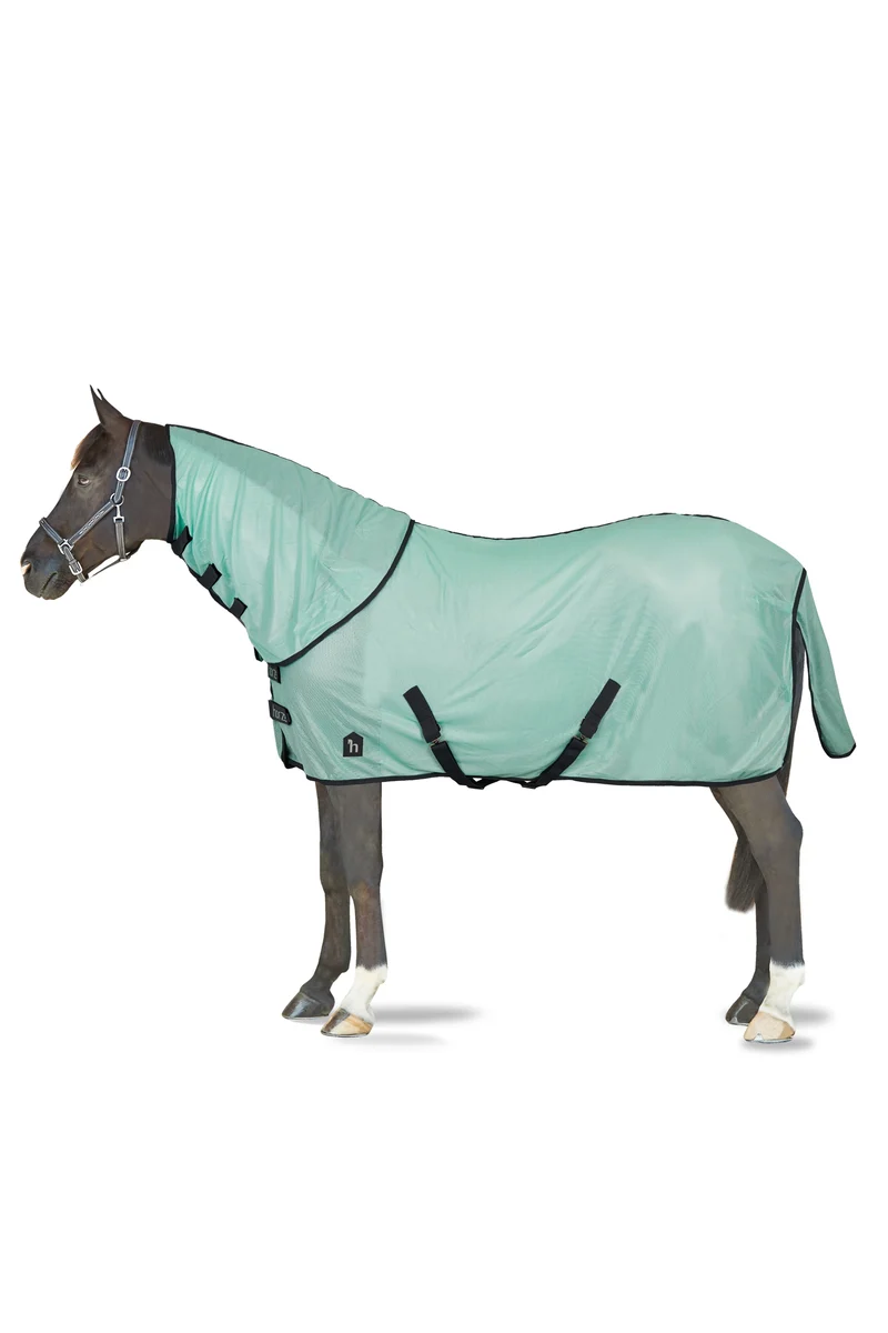 Paso Fino Couverture anti-mouches avec couvre-encolure amovible et protection UV Brook Green 155