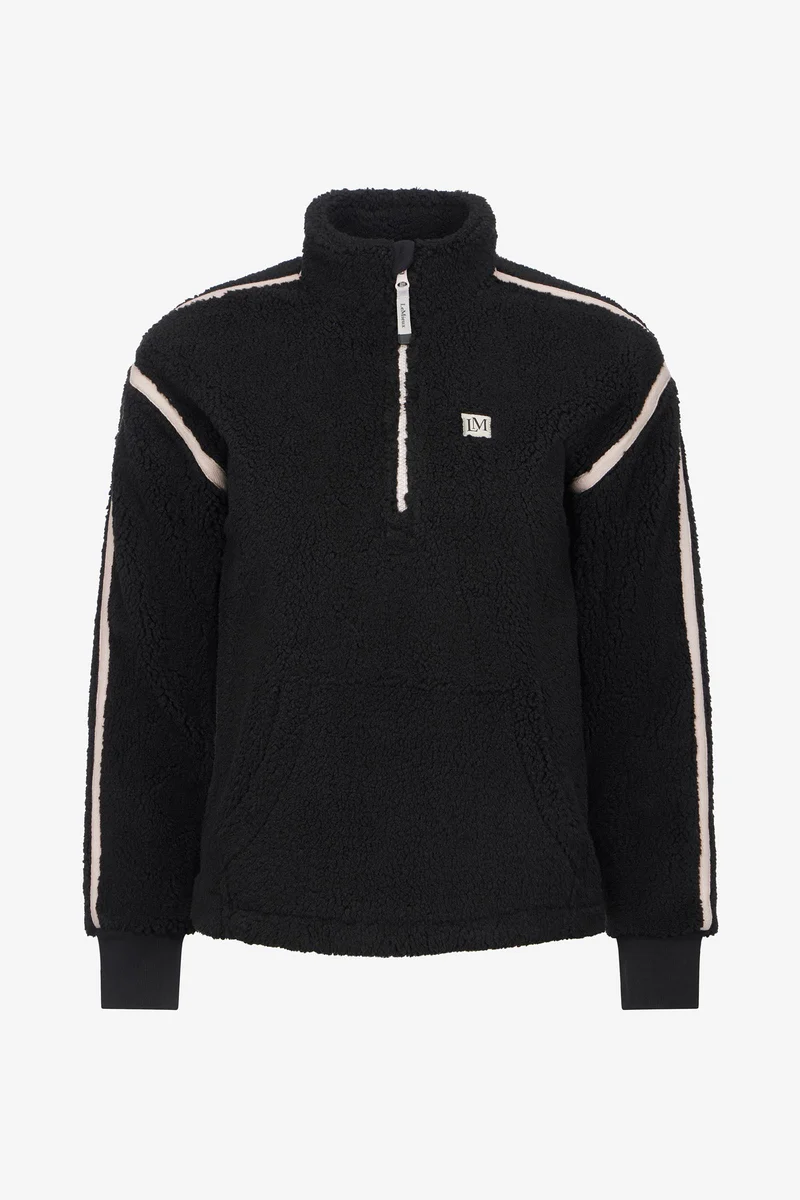 Avery Pull teddy polaire femme à quart de zip Black 34