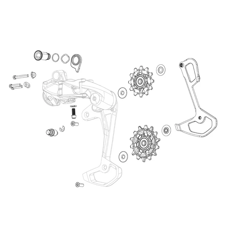 Red AXS XPLR E1 Rear Derailleur Carbon Inner Cage