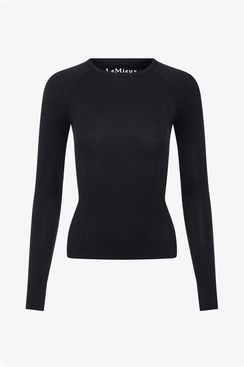 Britney Haut UV sans coutures à manches longues pour femme Black S