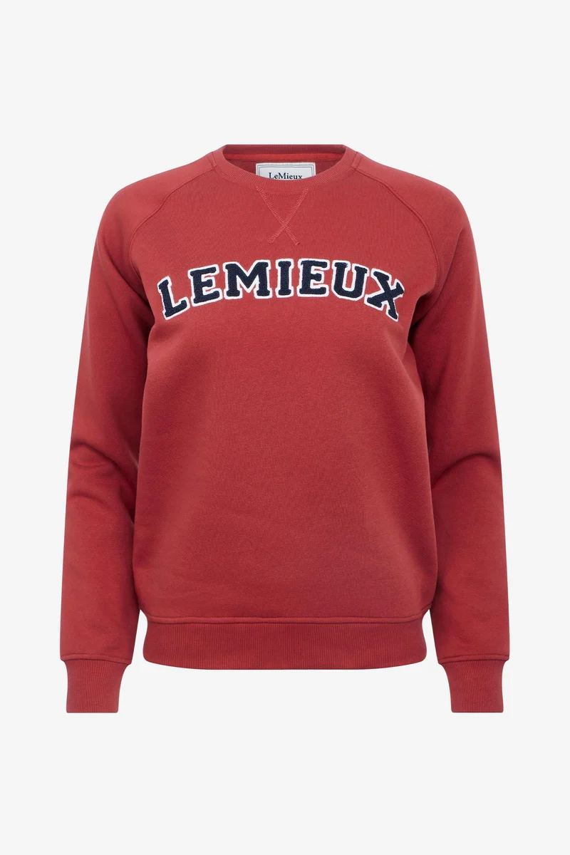 Vida Varsity sweat femme à col rond Russet 46