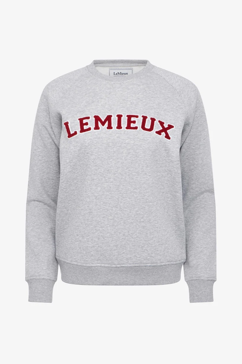 Vida Varsity sweat femme à col rond Grey Marl 46