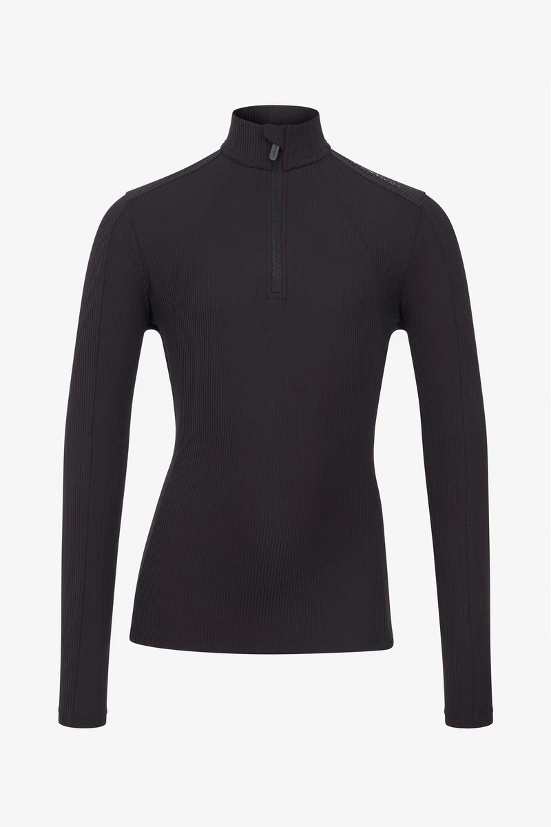 Young Rider Raye base layer côtelé avec protection UV Black 134-140