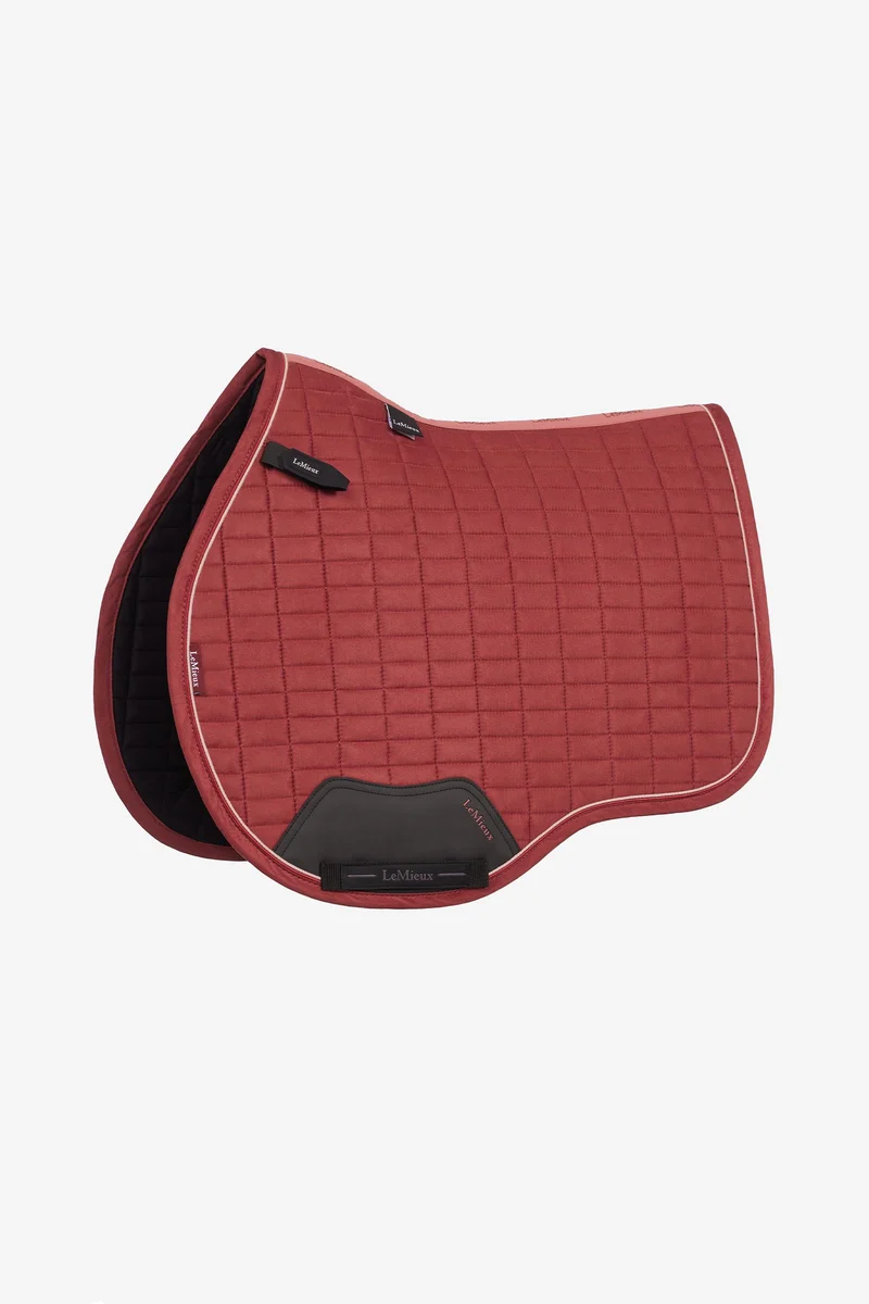 tapis de selle carré polyvalent en suédine Russet L