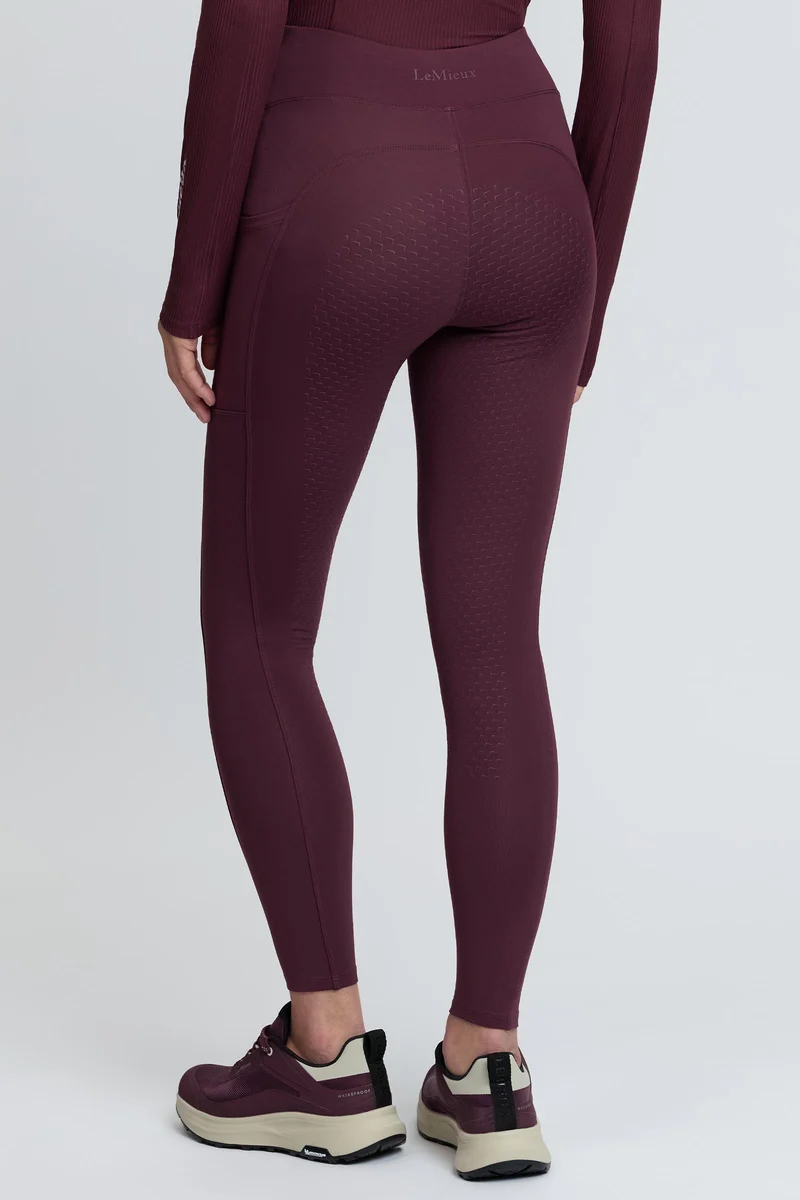 Natalie pantalon d’équitation femme intérieur doux avec grip intégral Bramble 34
