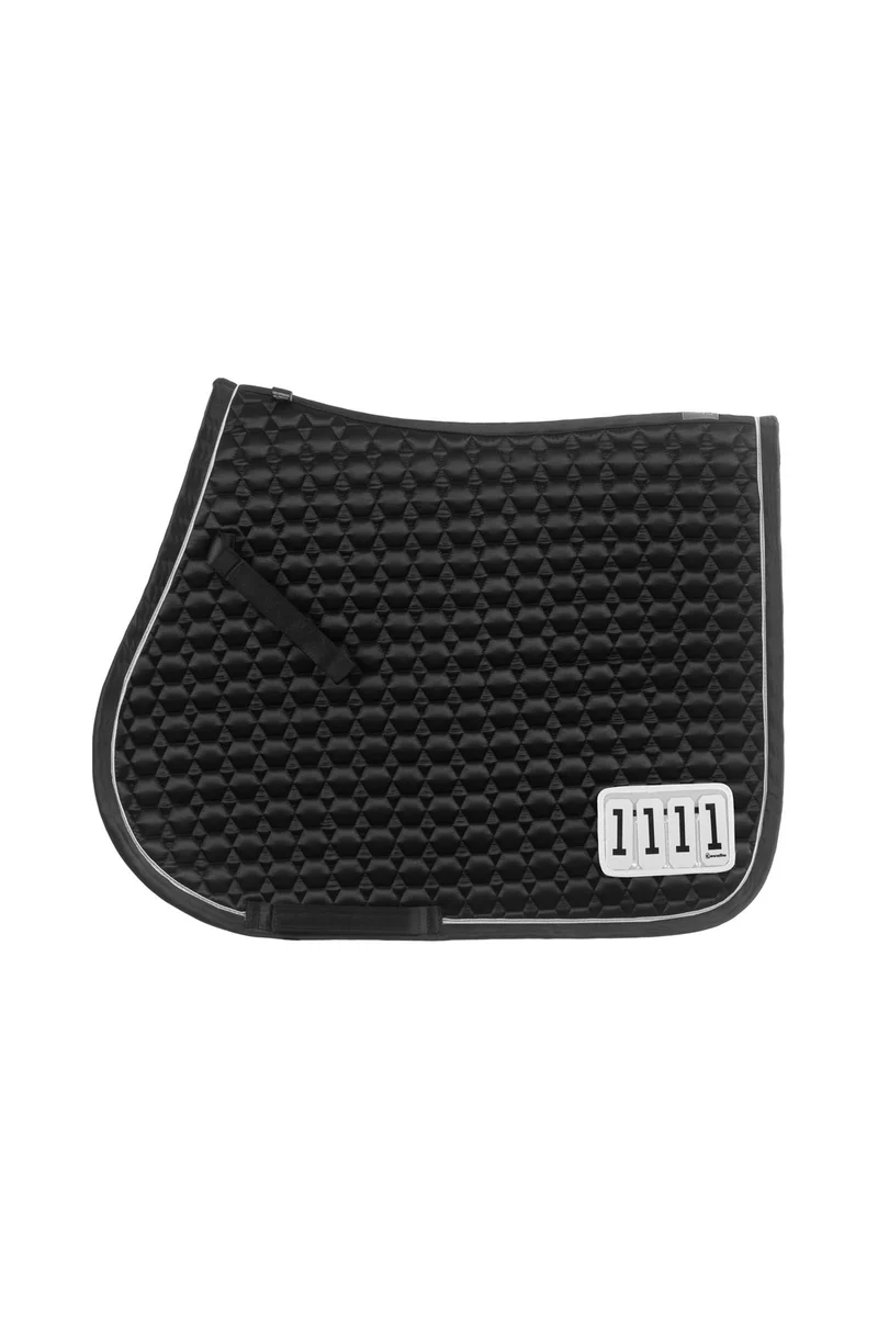 CAVALJOLLY Tapis de selle mixte avec porte-numéro Black F