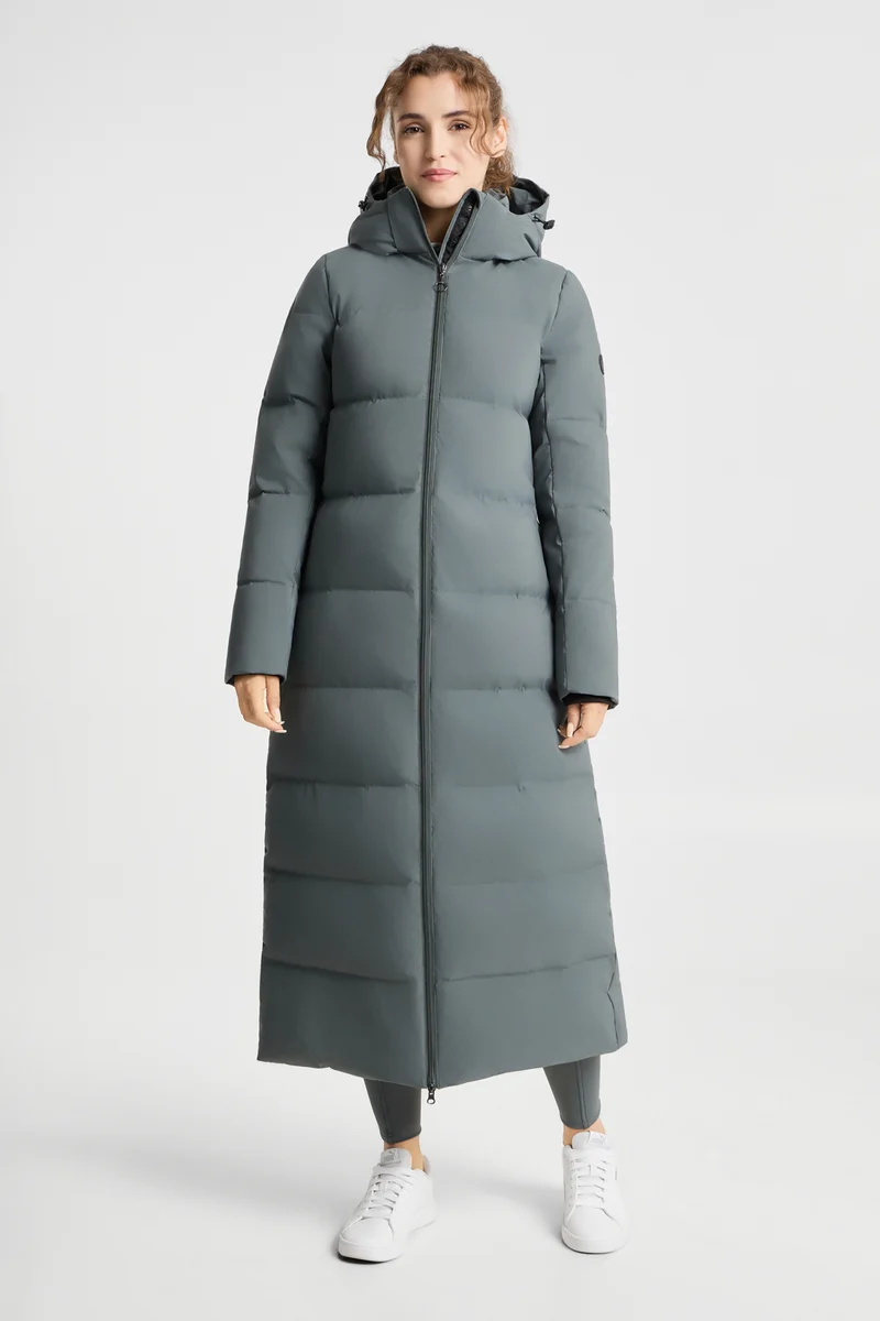 Paloma manteau long matelassé femme Balsam Green 32