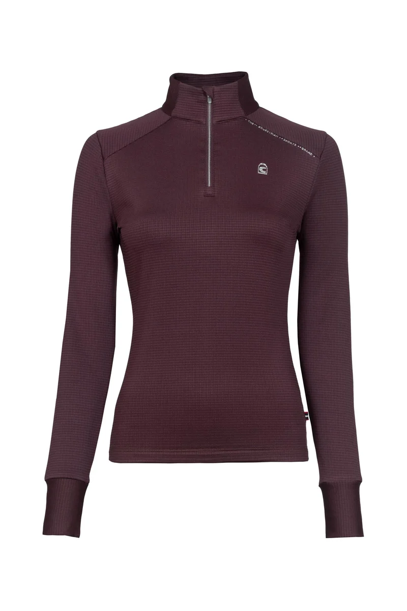 CAVALDUENS Haut femme à col Half Zip Dusty Plum 38