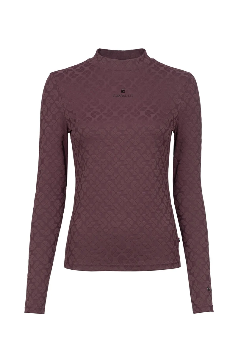 CAVALDELMA Haut femme à col montant Dusty Plum 46