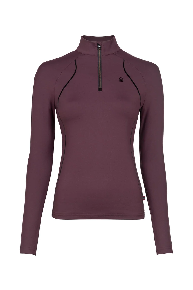 CAVALDIVYA Haut femme Half Zip Dusty Plum 38