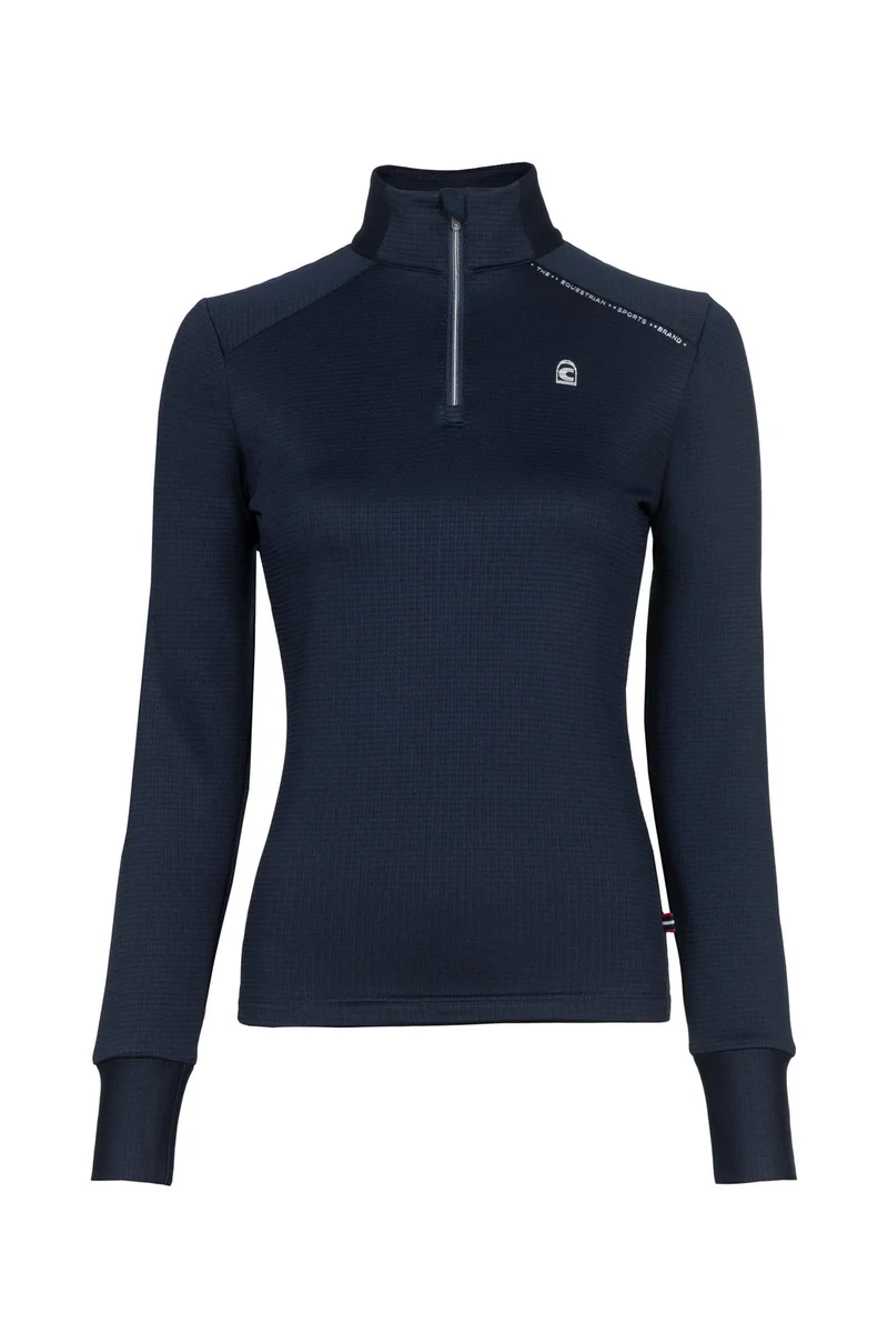CAVALDUENS Haut femme à col Half Zip Darkblue 38