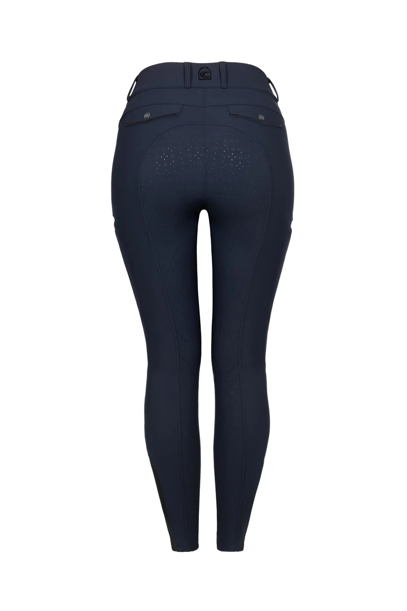 CAVALCORA Pantalon d'équitation femme fond intégral avec poche téléphone Darkblue 32 Regular