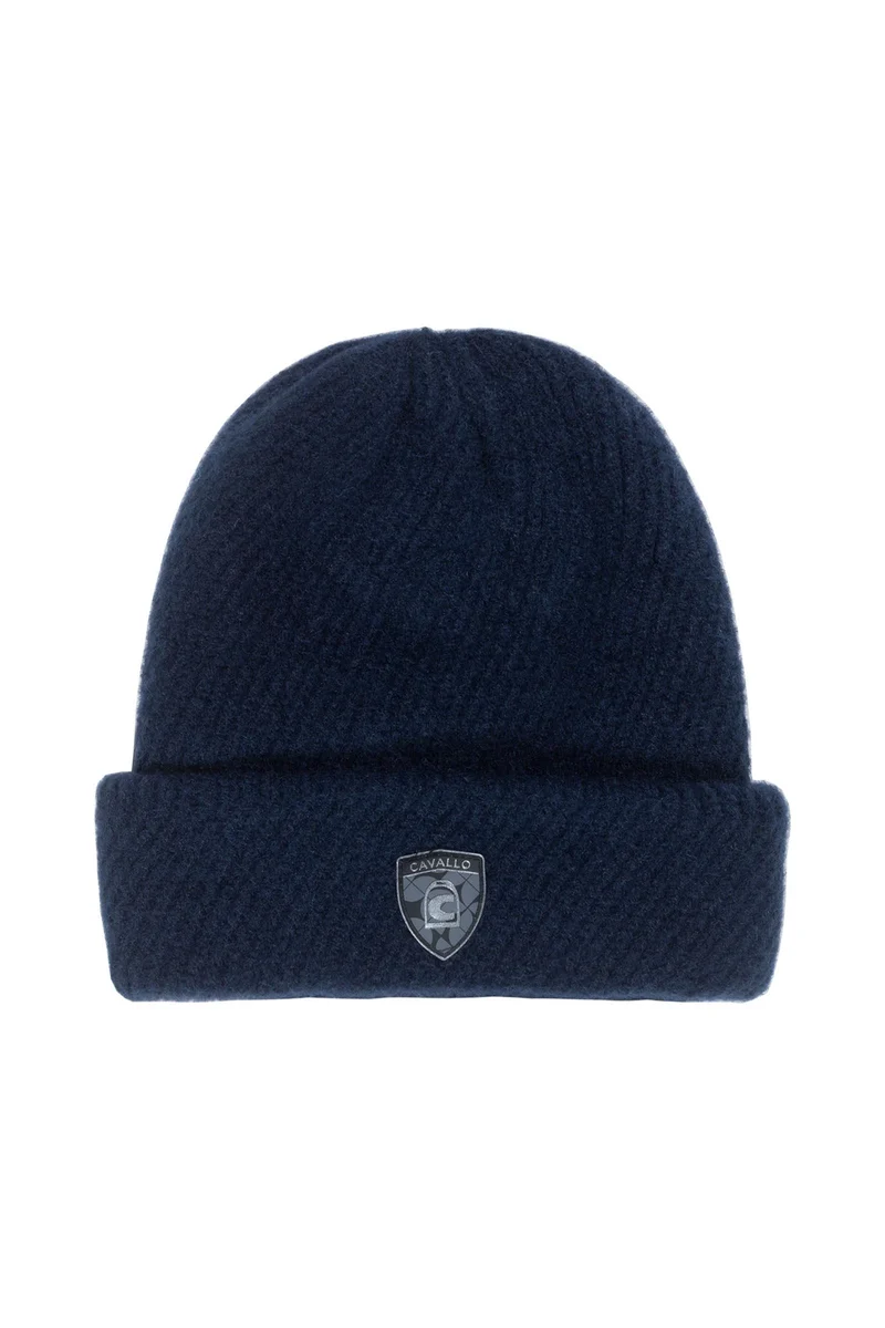 CAVALDEONA Bonnet tricoté Darkblue Melange Taille unique