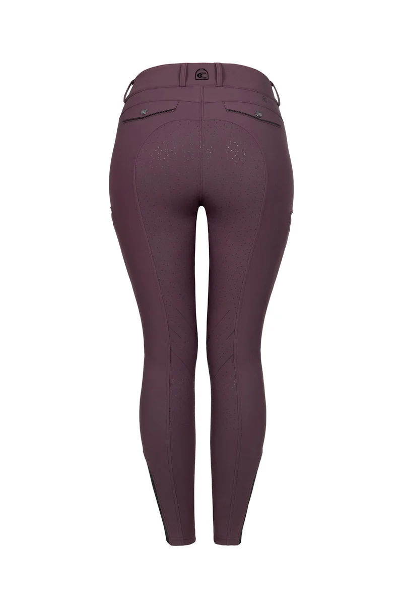 CAVALCORA Pantalon d'équitation femme fond intégral avec poche téléphone Dusty Plum 32 Regular