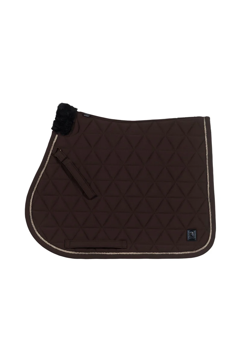 CAVALROMY Tapis de selle de saut d'obstacles Café Noir F