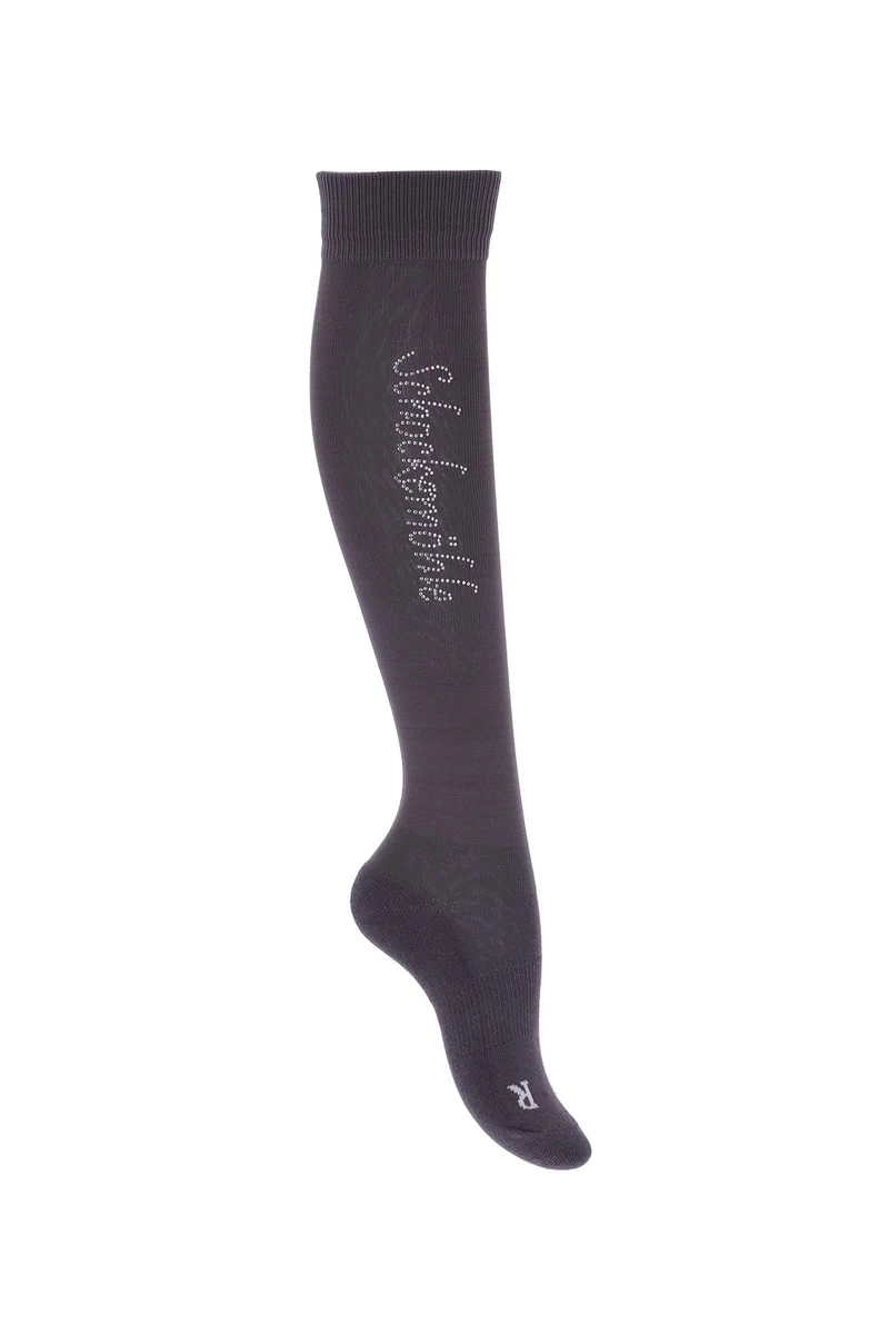 Glamour Style Chaussettes fonctionnelles d’équitation Dusty Chocolate Taille unique