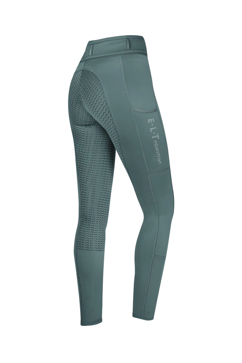 Ella Glam Leggings d'Équitation Enfant Pine Green 140