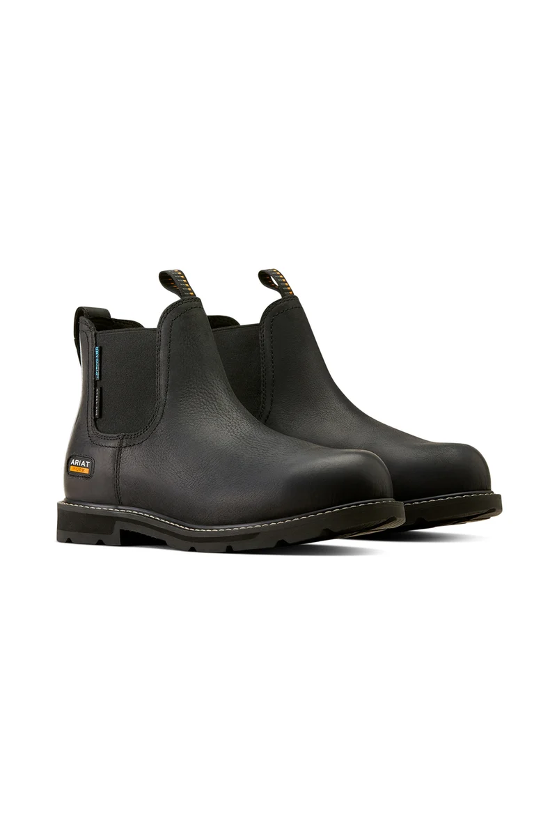 Groundbreaker Chelsea bottes de travail imperméables pour homme avec embout en acier Black 47