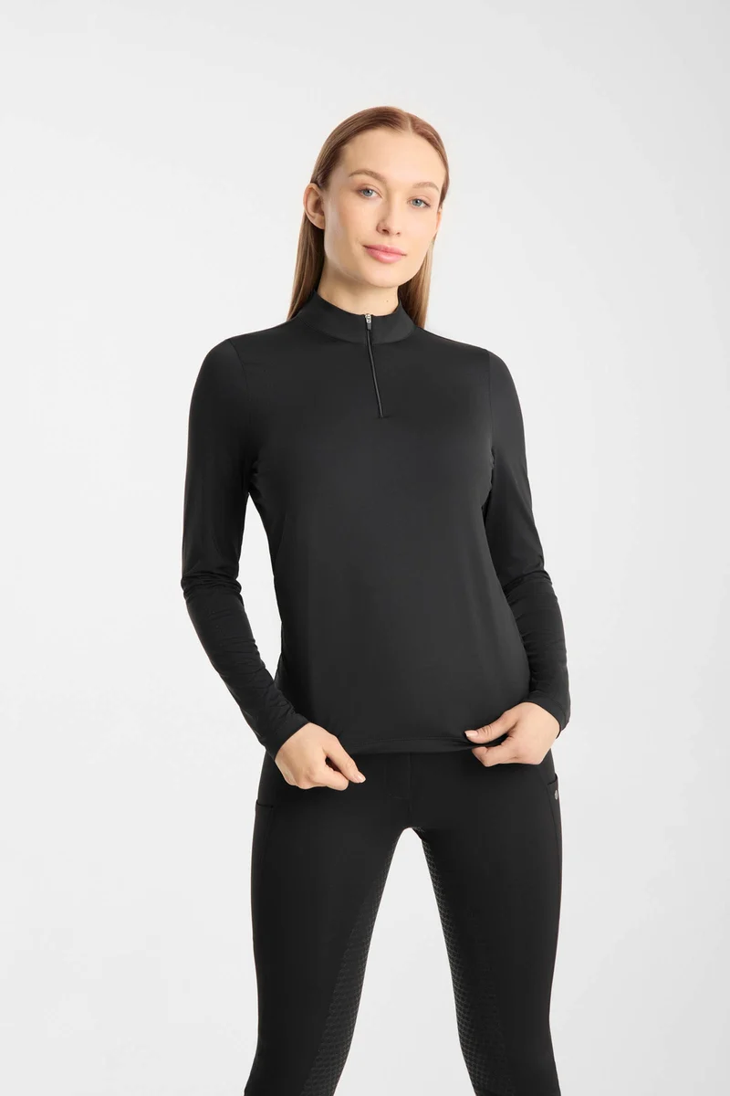 Emmie haut technique rafraîchissant à manches longues pour femme Black 36
