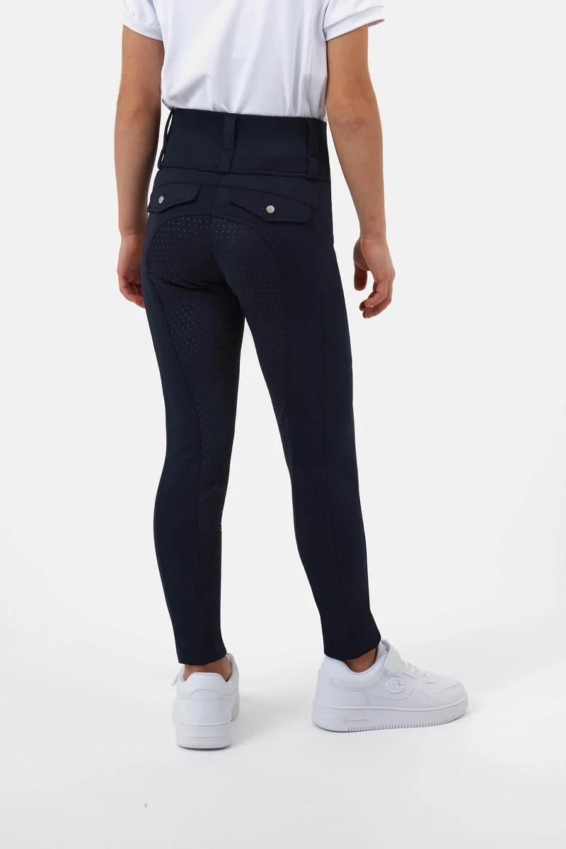 Collant d'équitation Young Rider Anya Hybrid Fullgrip Dark navy 146-152
