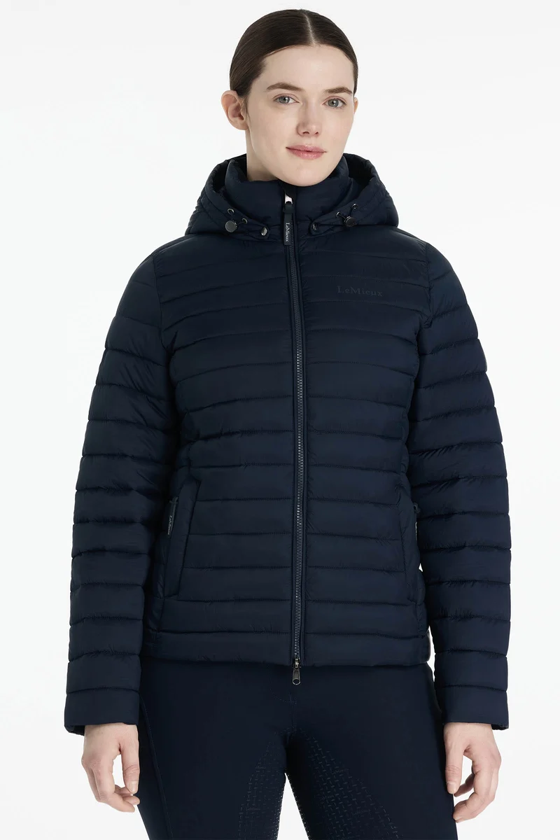 Rose veste matelassée à capuche pour femme Navy 40