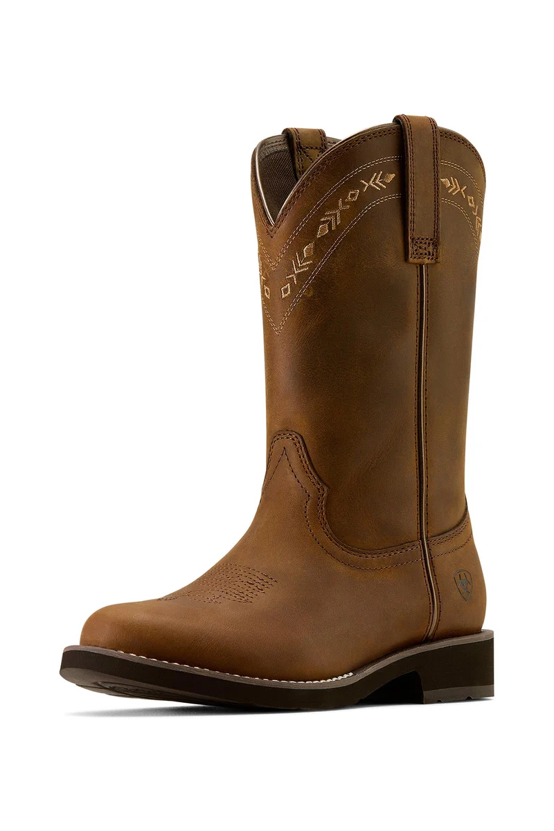 Femme Kearney bottes western à bout rond Distressed Brown 37