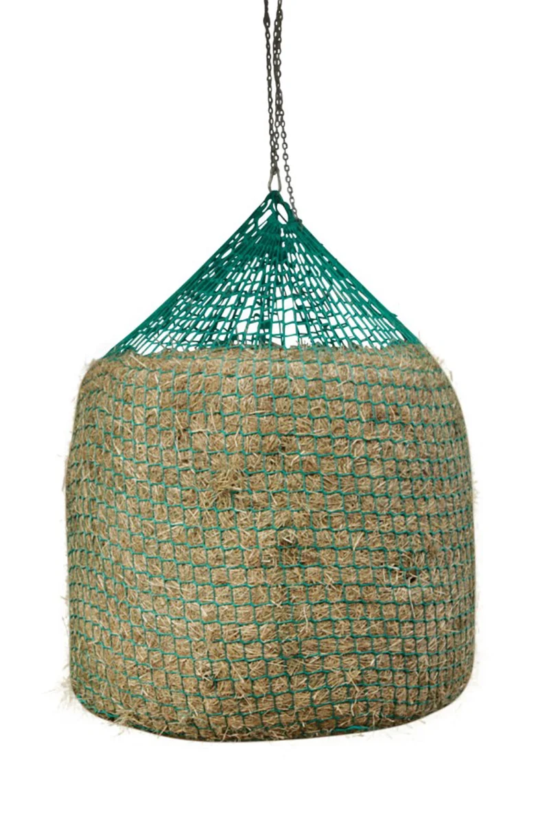 Filet à foin pour balles rondes, suspendable green 150
