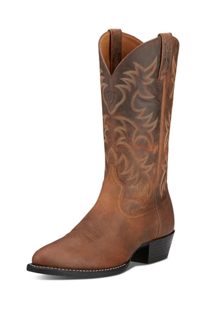 Bottes western Heritage R Toe pour hommes Distressed Brown 43