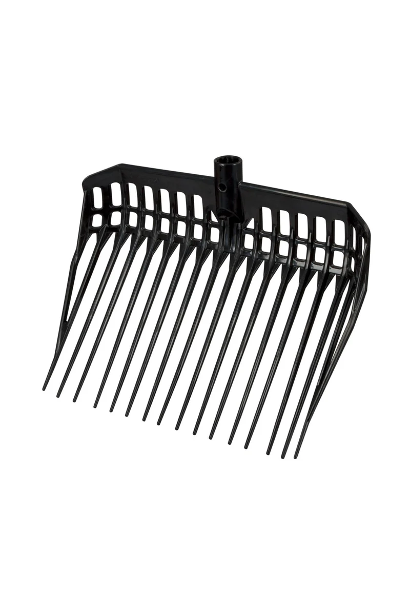 Fourche à litière EcoFork avec poignée en métal et prise en D black Taille unique
